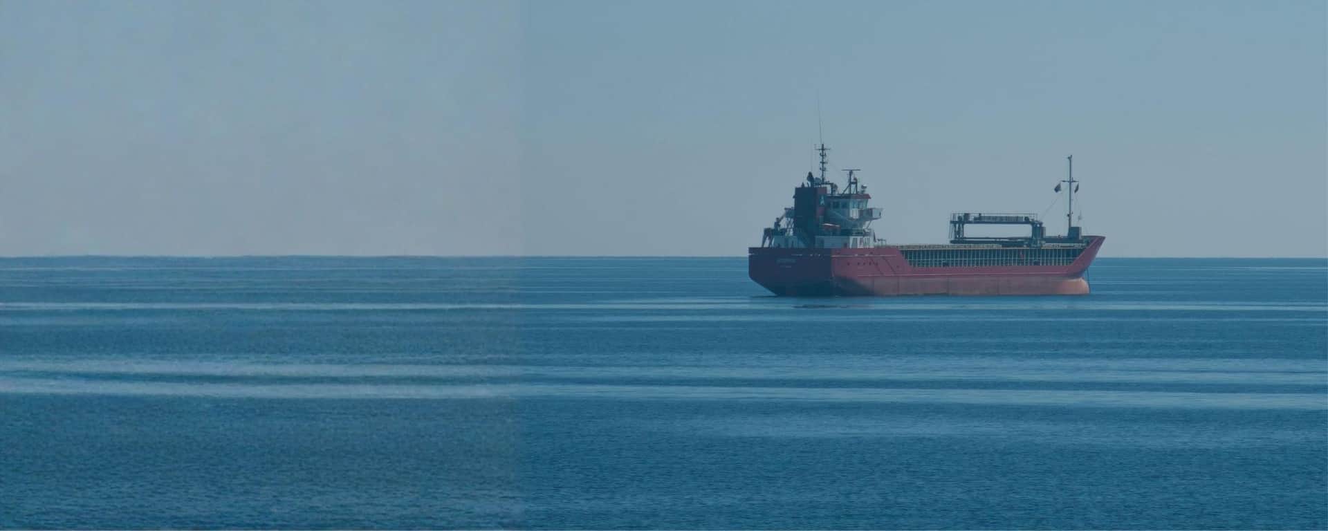 Commercial vessel at sea